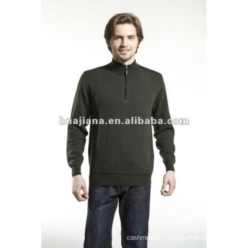 Pull homme 100% cachemire avec demi-zip